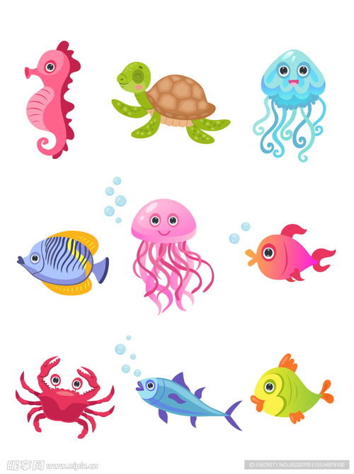 卡通海洋生物設(shè)計圖 海洋生物